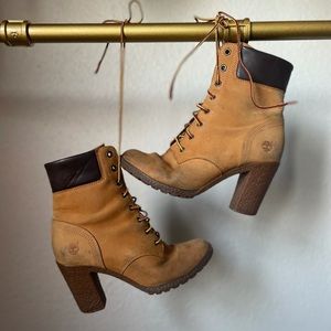 Heeled Timberlands